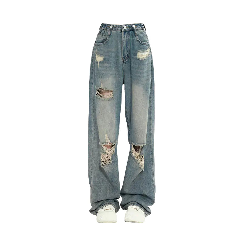 HAVV1 Women's Classic Ripped Jeans