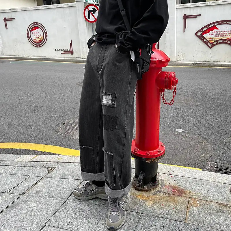 HAVV1 Men's Casual Ripped Jeans